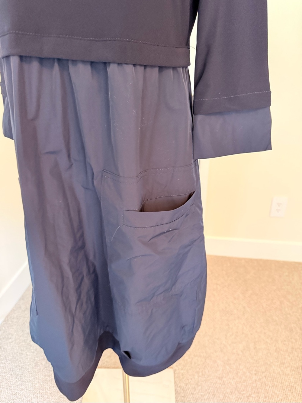 Joseph Ribkoff Navy Blue Long Sleeve Cowl-Neck Dress - Picture 5 of 12